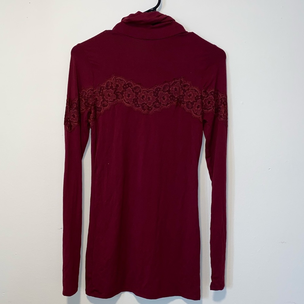 Free People Burgundy Long Sleeve Dress - Picture 2 of 3